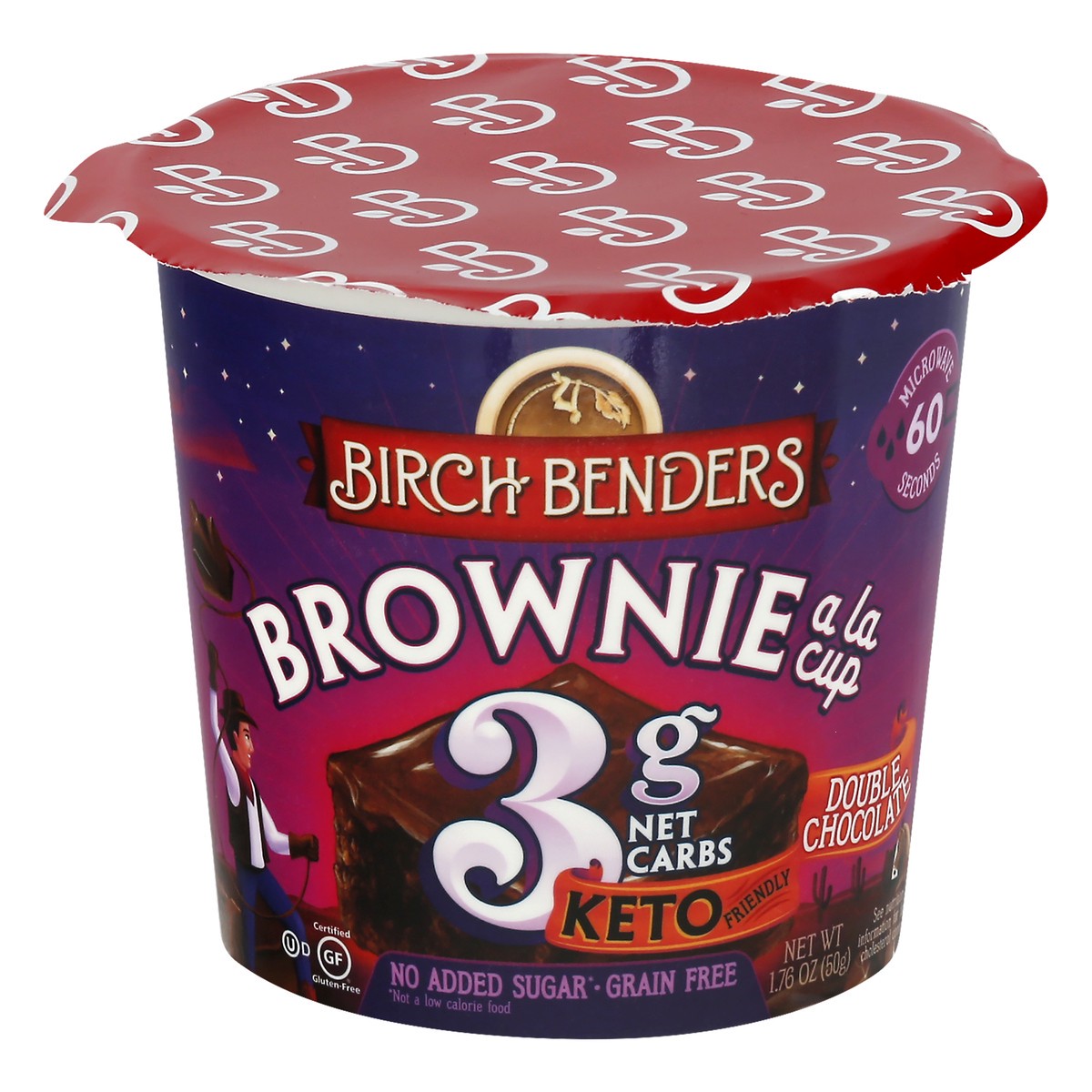 slide 6 of 13, Birch Benders Double Chocolate Brownie Cup, 1.76oz, 1.76 oz