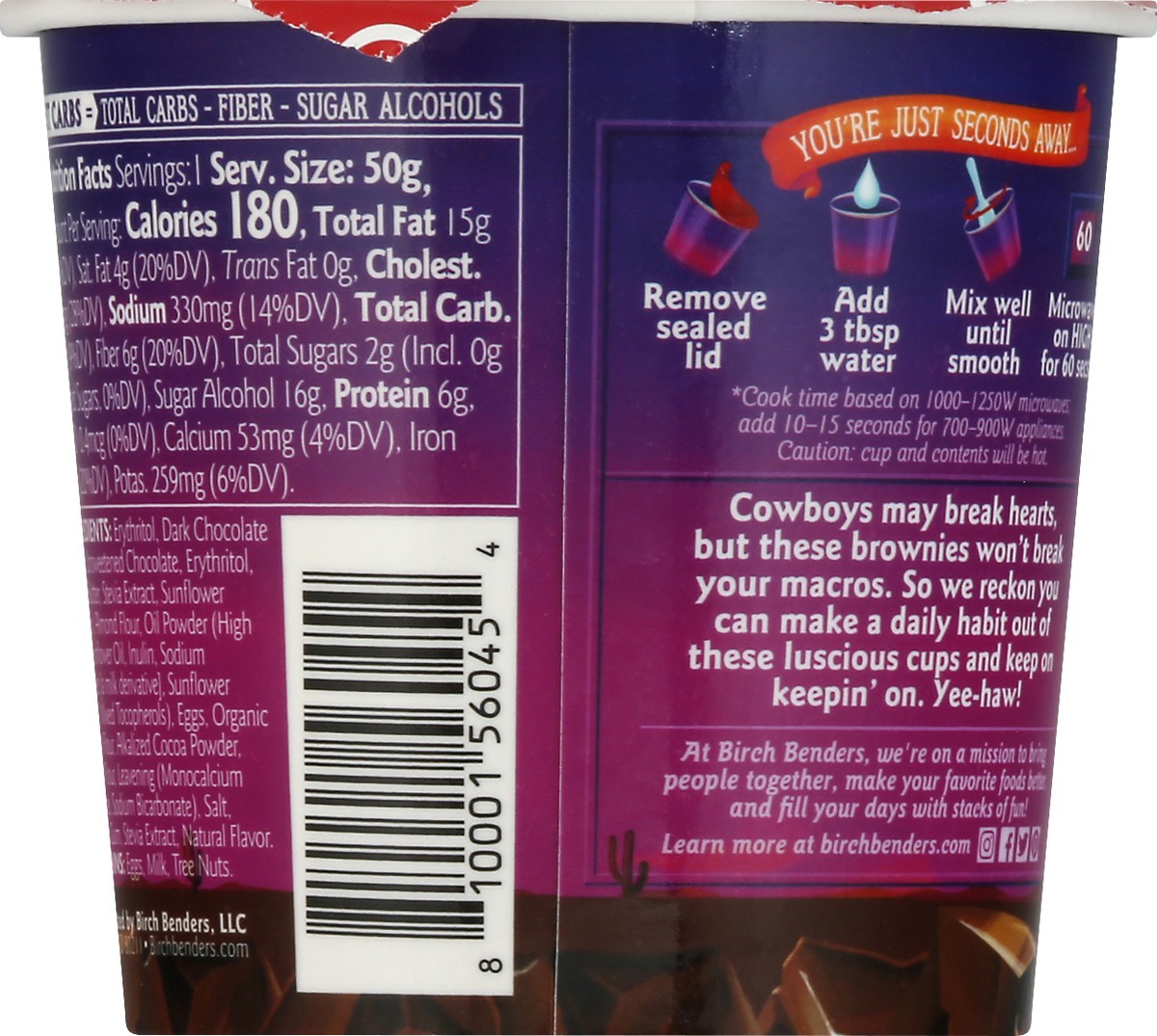 slide 5 of 13, Birch Benders Double Chocolate Brownie Cup, 1.76oz, 1.76 oz