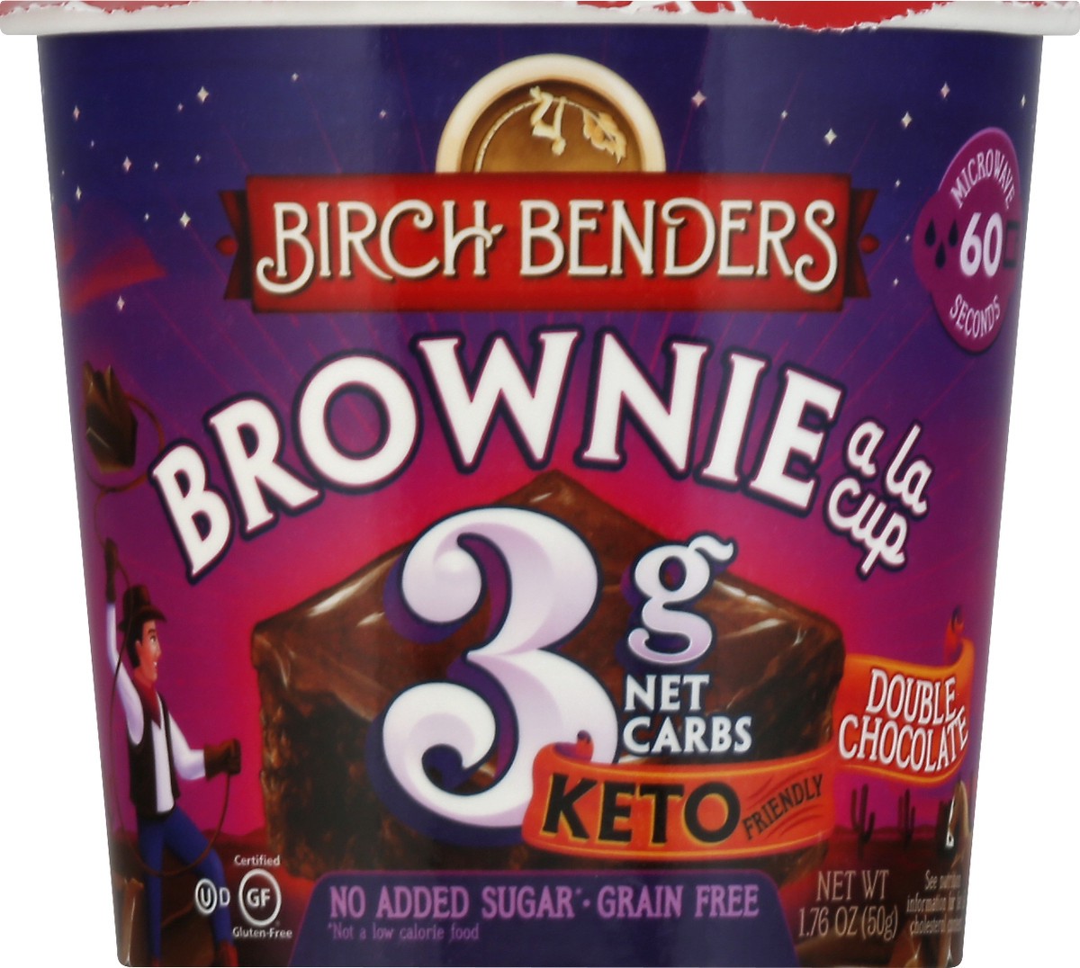 slide 7 of 13, Birch Benders Double Chocolate Brownie Cup, 1.76oz, 1.76 oz