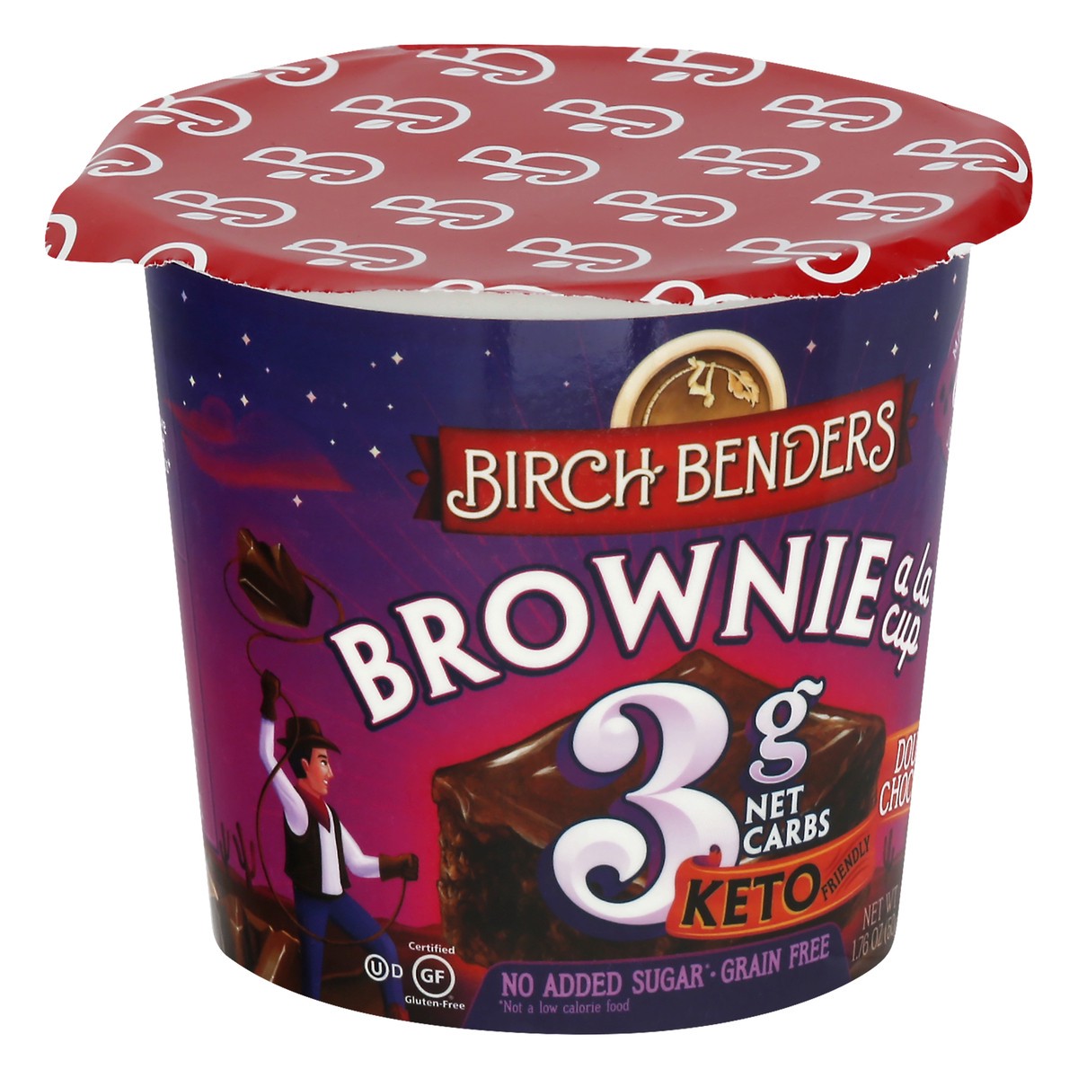 slide 9 of 13, Birch Benders Double Chocolate Brownie Cup, 1.76oz, 1.76 oz