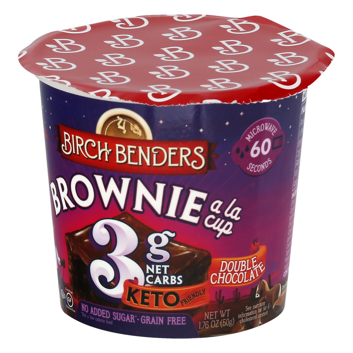 slide 11 of 13, Birch Benders Double Chocolate Brownie Cup, 1.76oz, 1.76 oz