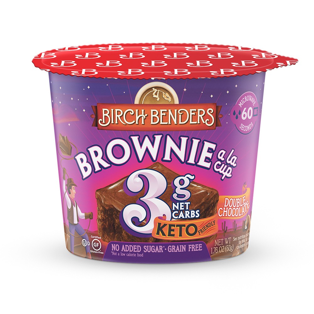 slide 1 of 13, Birch Benders Double Chocolate Brownie Cup, 1.76oz, 1.76 oz
