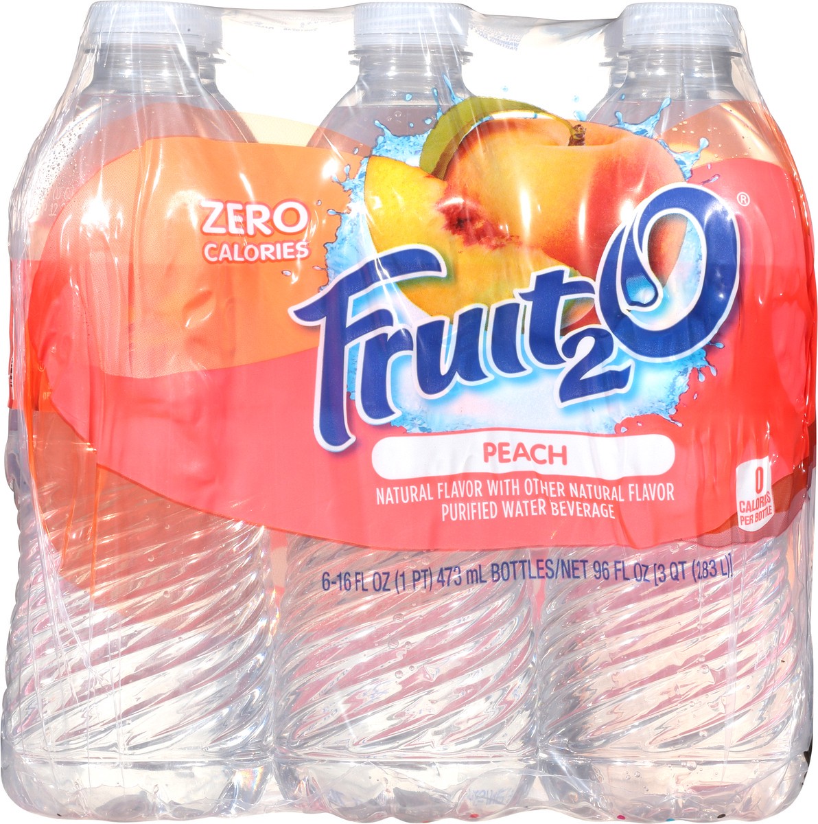 slide 3 of 12, Fruit2O 6 Pack Peach Purified Water Beverage 6 ea - 6 ct, 6 ct