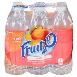 Fruit2O Peach Flavored Water, 6 Count, 16 Fl Oz Bottles