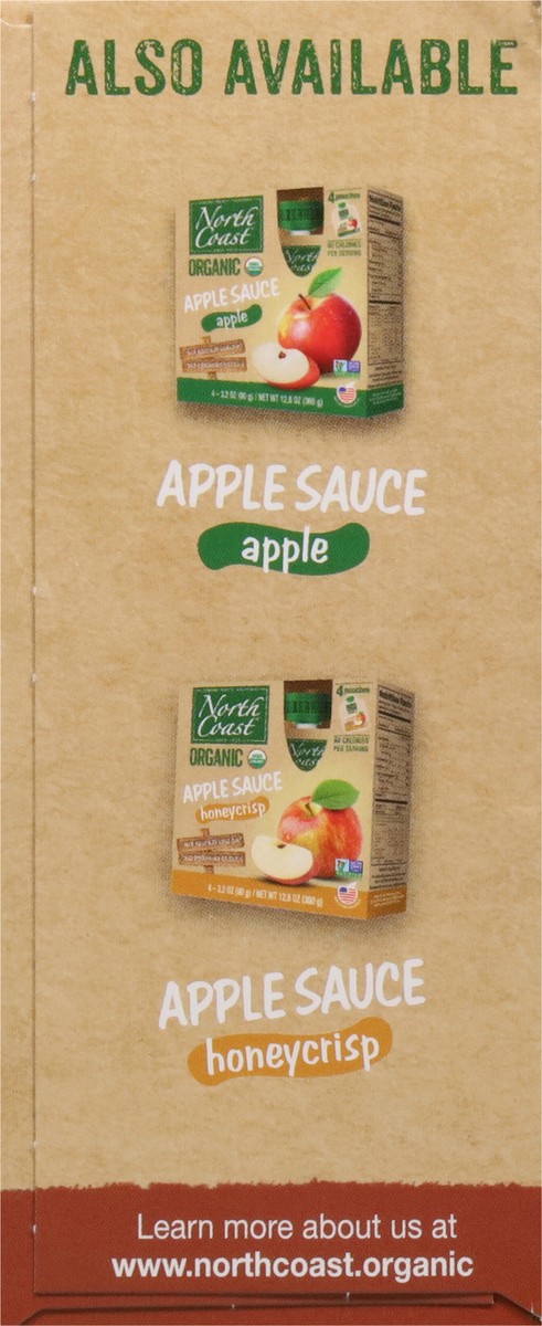 slide 8 of 13, North Coast Organic Cinnamon Applesauce 4 - 3.2 oz Pouches, 4 ct