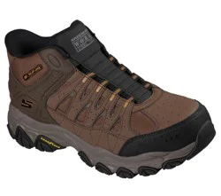 Skechers Work 200450 Bror Afterburn M.fit 2.0, Brown, Size 13