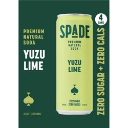Spade Yuzu Lime Premium Natural Soda 4 pk Cans