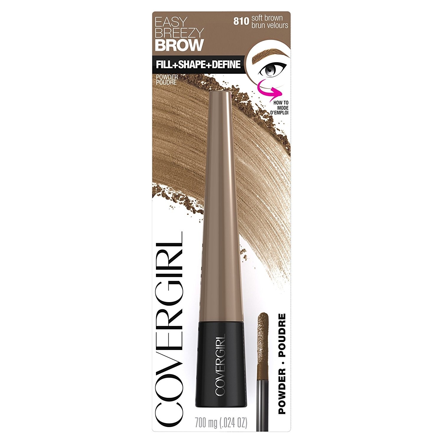 slide 1 of 9, Covergirl Easy Breezy Brow Powder - 810 Soft Brown, 0.024 oz