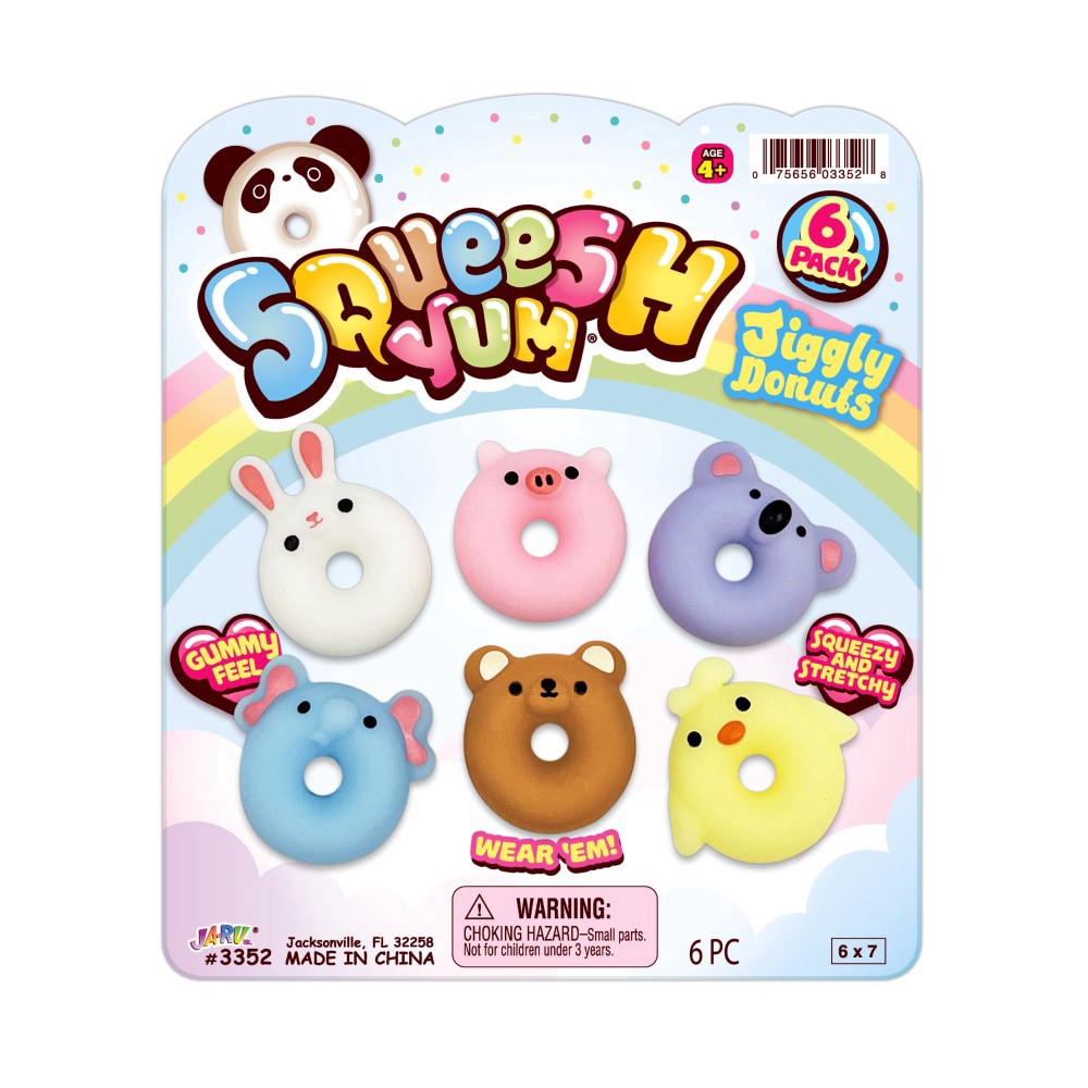 slide 1 of 1, Ja-Ru Squeesh Yum Jiggly Donuts, 1 ct
