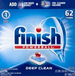 Finish Tablets Deep Clean Automatic Dishwasher Detergent 62.0 ea