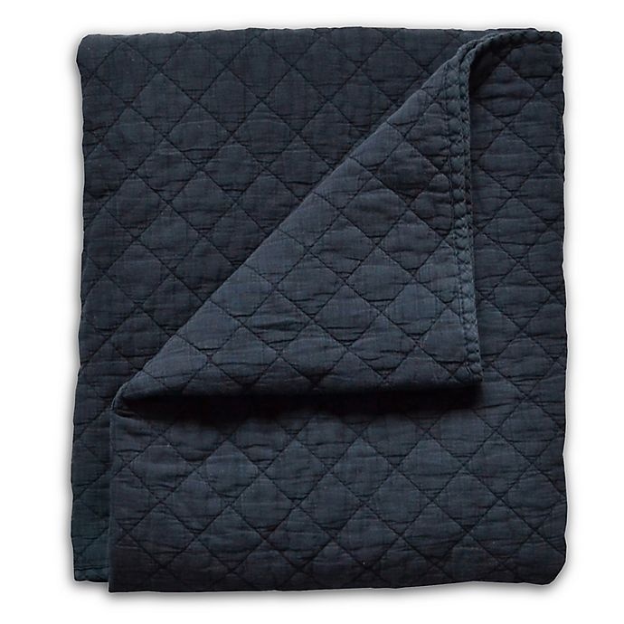 slide 1 of 6, Hello Spud Diamond Stonewash Quilt - Navy, 1 ct