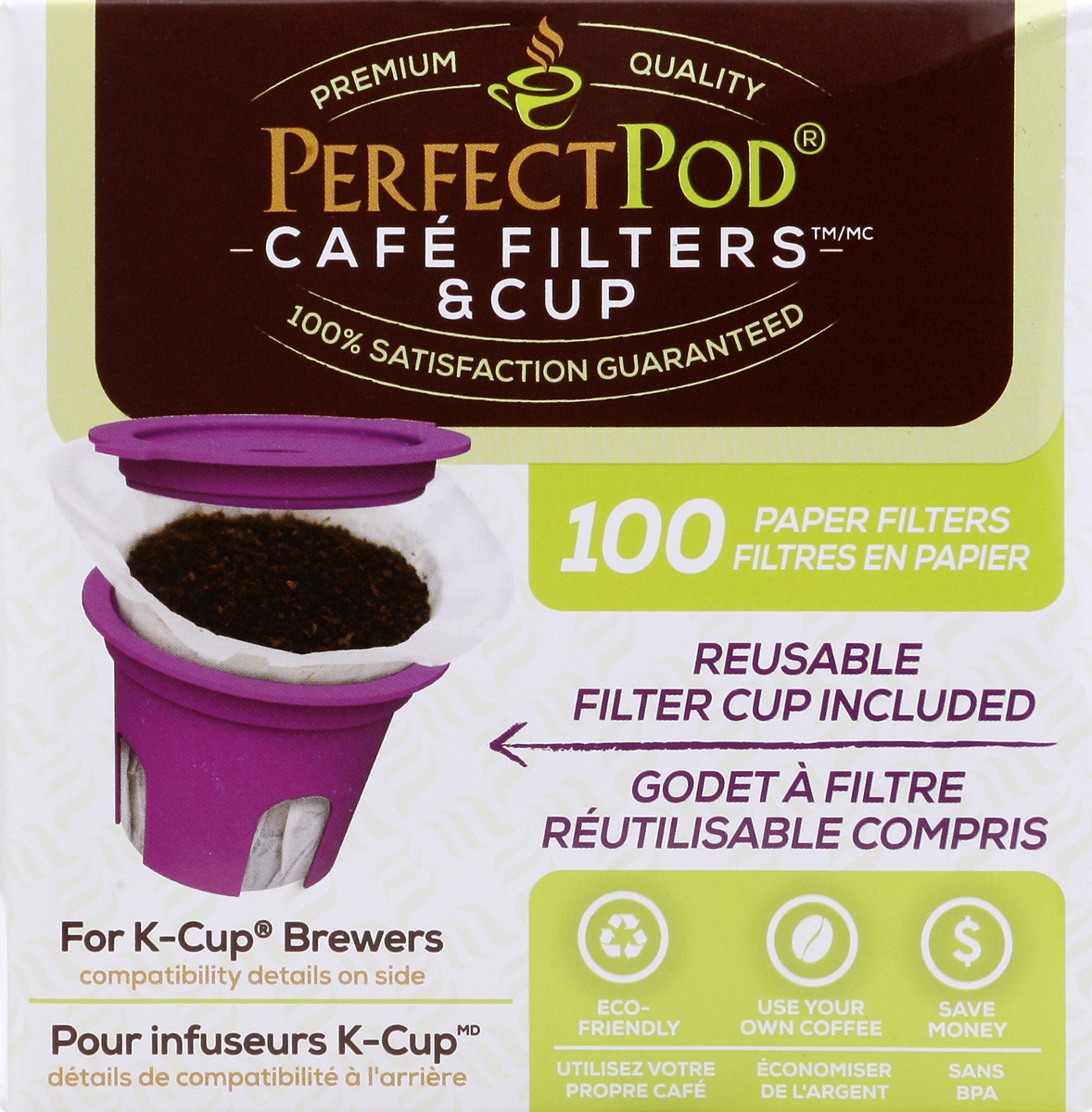 slide 6 of 9, ECO-Filters Perfect Pod Reusable Kcup Brewer 100 Paper Filters, 1 ct