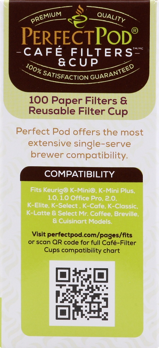 slide 7 of 9, ECO-Filters Perfect Pod Reusable Kcup Brewer 100 Paper Filters, 1 ct