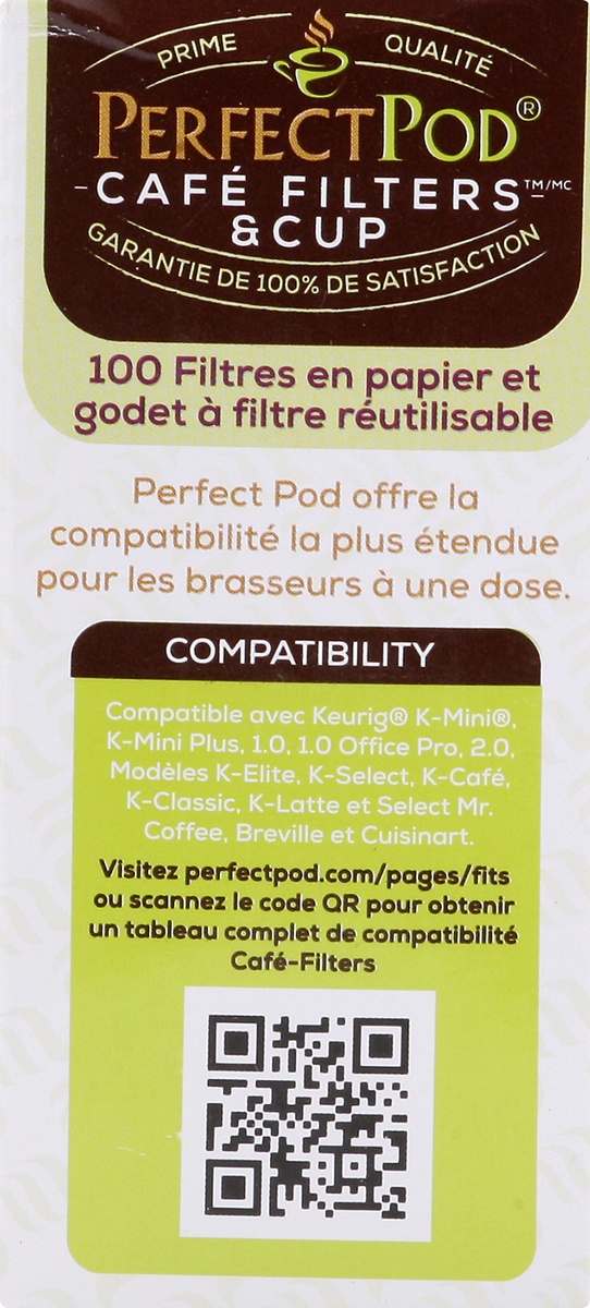 slide 8 of 9, ECO-Filters Perfect Pod Reusable Kcup Brewer 100 Paper Filters, 1 ct