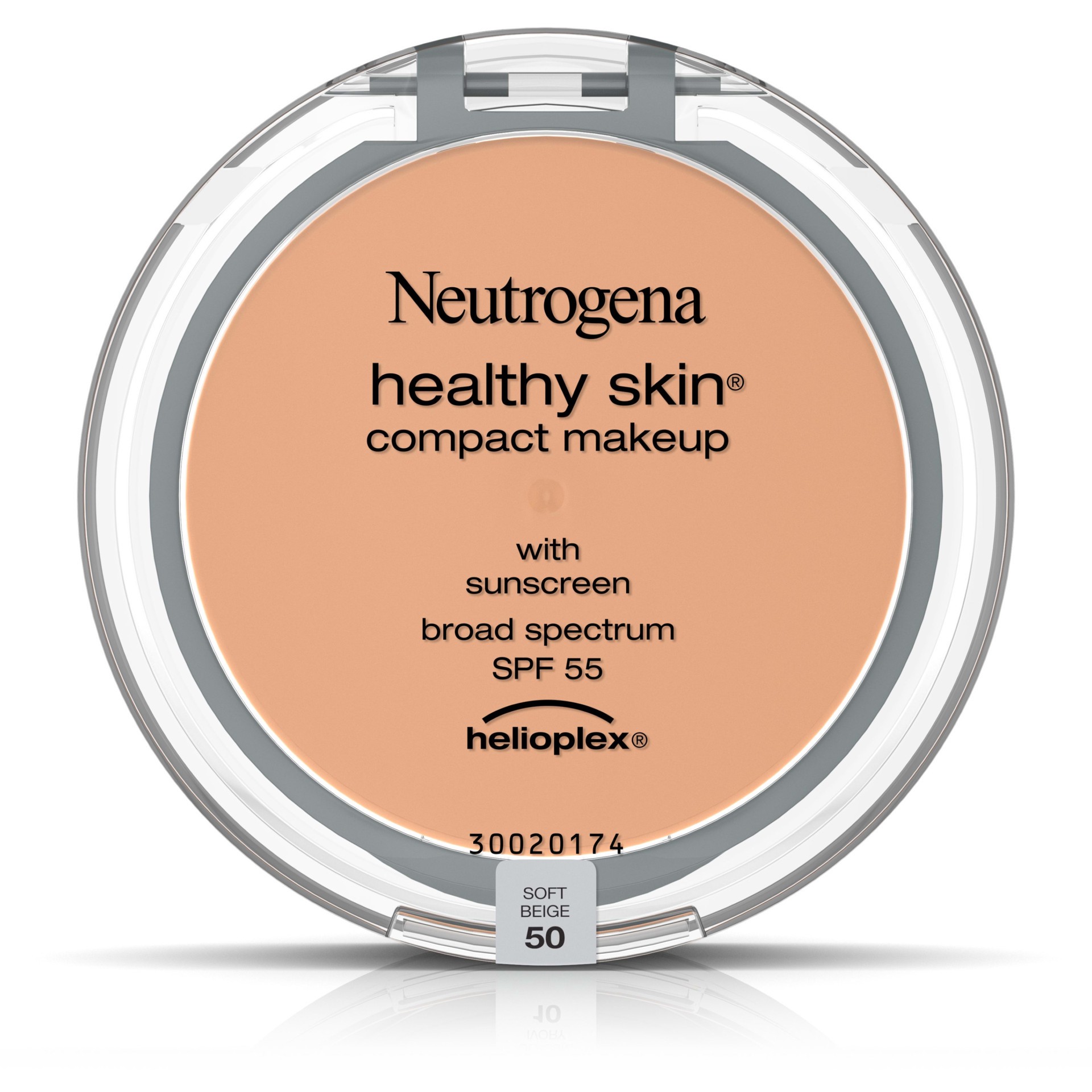 slide 2 of 5, NEUTROGENA HEALTHY SKIN Compact Makeup Broad Spectrum SPF 55, Soft Beige 50, .35 Oz, 0.35 oz