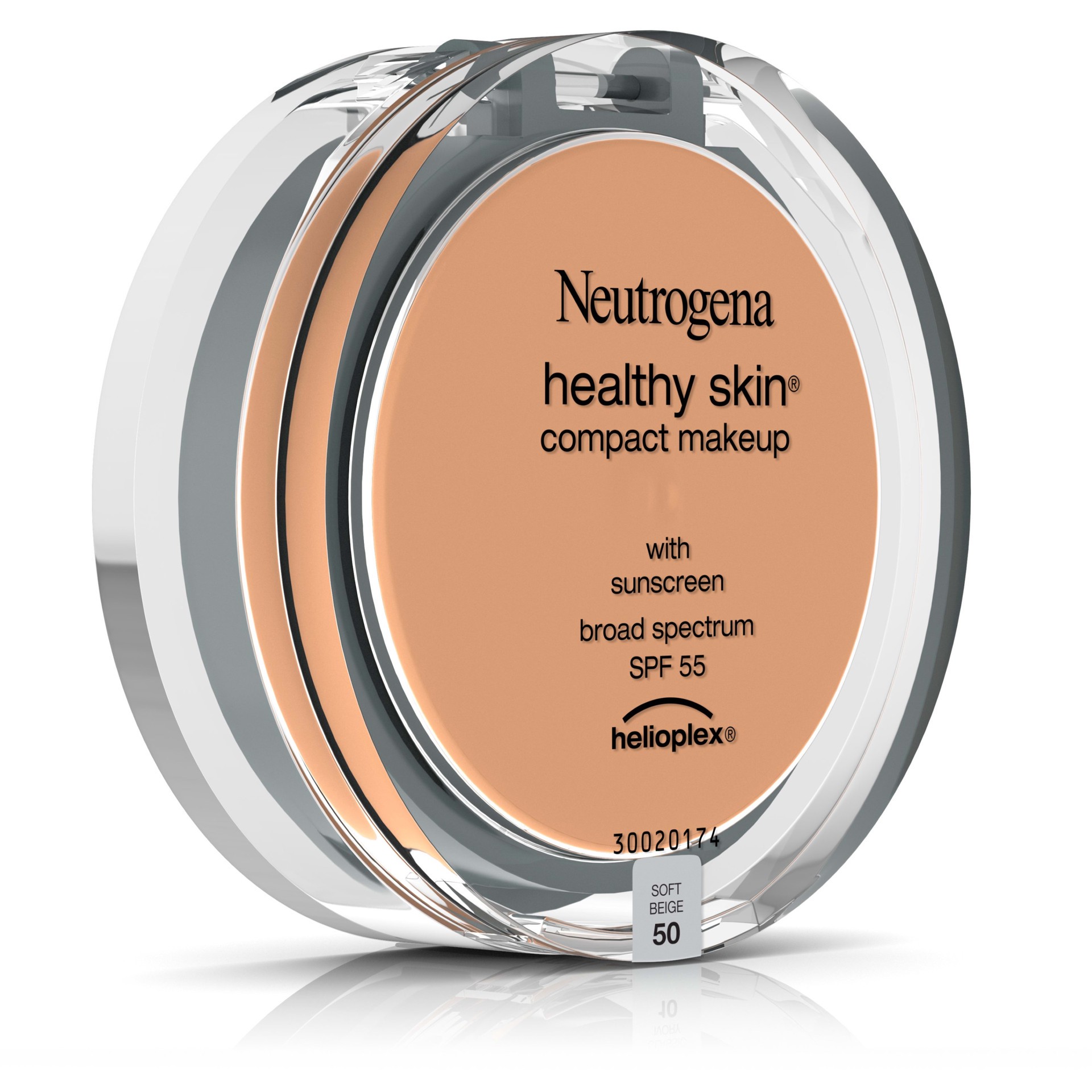 slide 3 of 5, NEUTROGENA HEALTHY SKIN Compact Makeup Broad Spectrum SPF 55, Soft Beige 50, .35 Oz, 0.35 oz