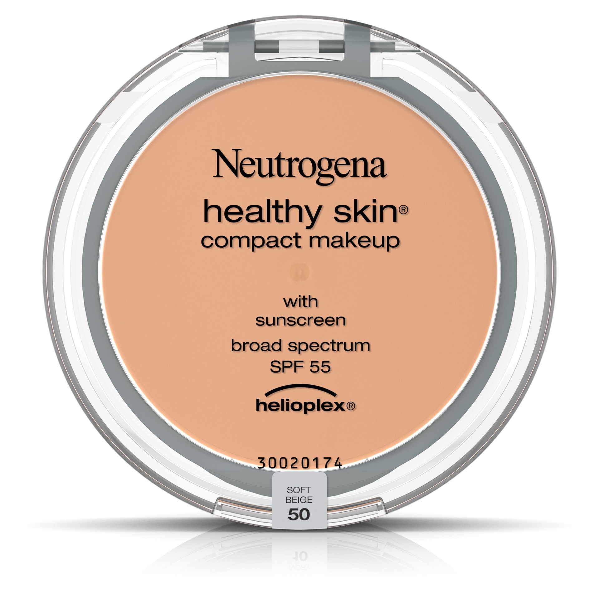 slide 1 of 5, NEUTROGENA HEALTHY SKIN Compact Makeup Broad Spectrum SPF 55, Soft Beige 50, .35 Oz, 0.35 oz