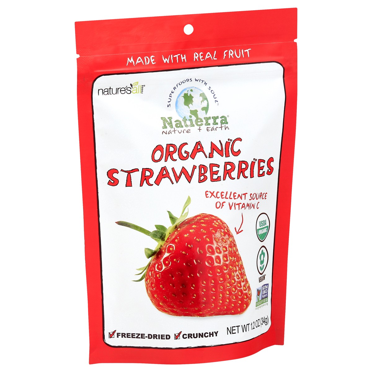 slide 4 of 11, Natierra Natures All Foods Freeze Dried Organic Strawberries, 1.2 oz