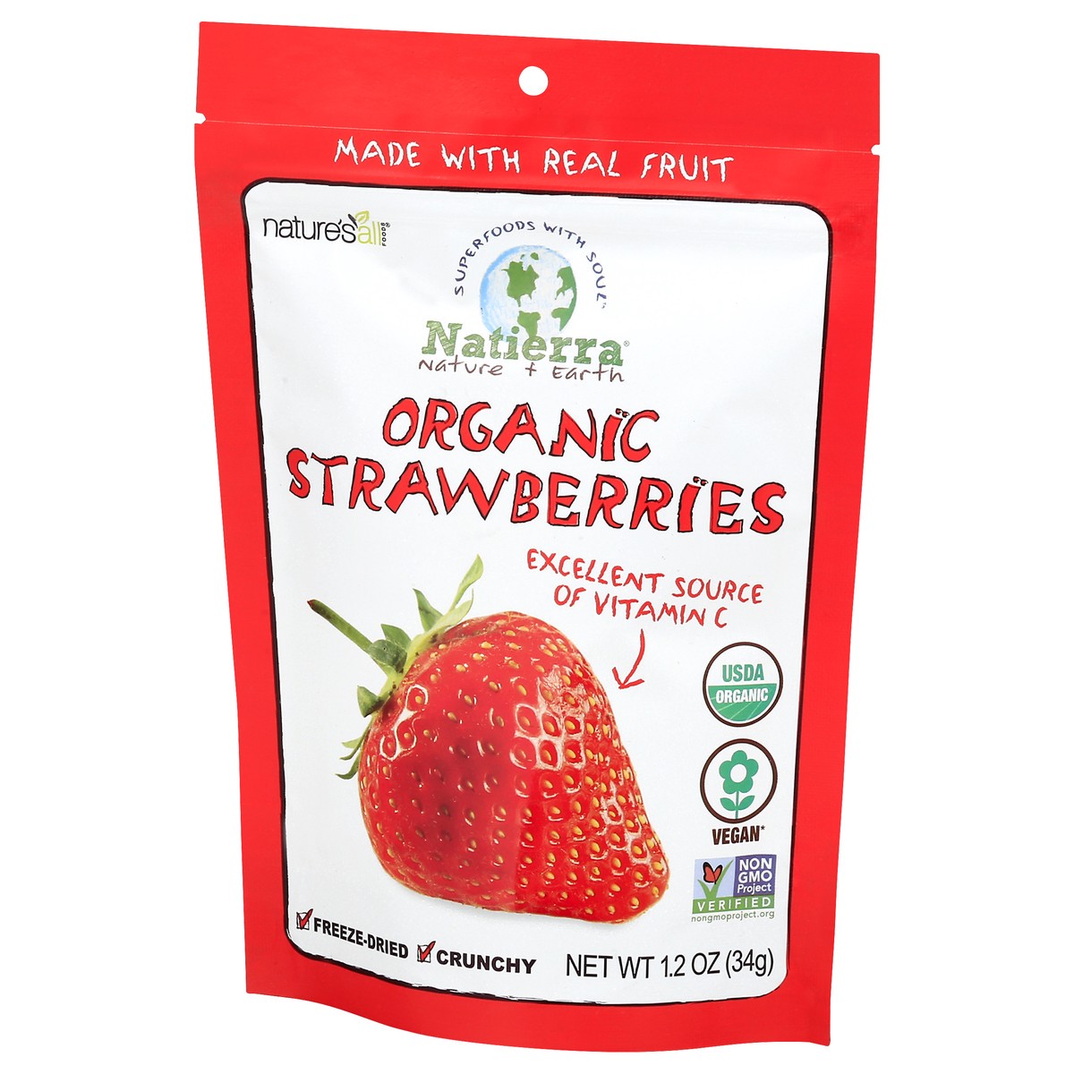 slide 2 of 11, Natierra Natures All Foods Freeze Dried Organic Strawberries, 1.2 oz