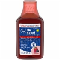 slide 1 of 1, Kroger Berry Flavor Daytime Maximum Strength Flu Relief, 8.3 fl oz