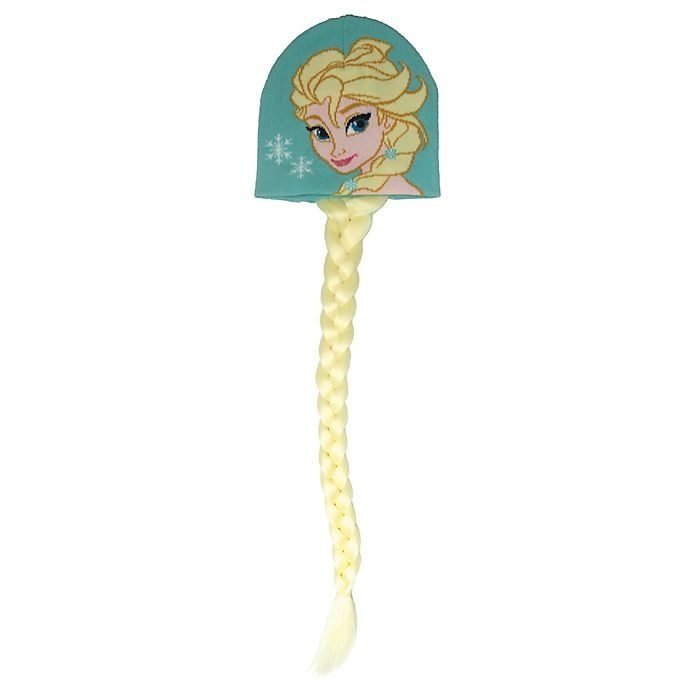 slide 1 of 1, Disney Frozen'' Elsa Ponytail Beanie - Teal'', 1 ct