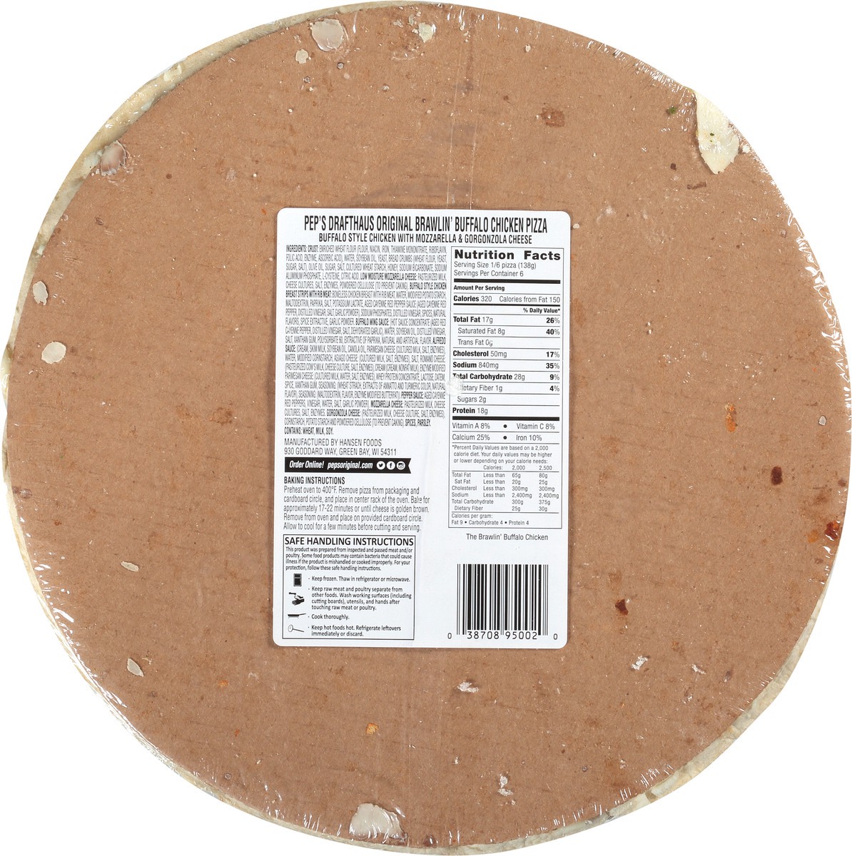 slide 11 of 12, Pep's Drafthaus Original The Brawlin' Buffalo Chicken Pizza 28.7 oz, 28.7 oz