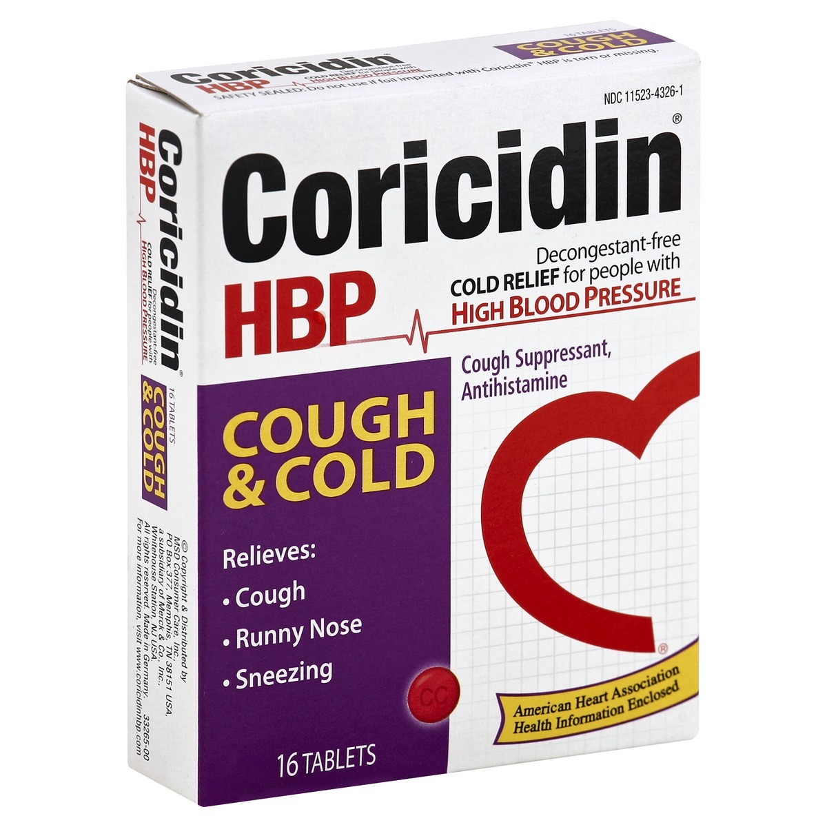 slide 4 of 5, Coricidin Cough & Cold 16 ea, 16 ct