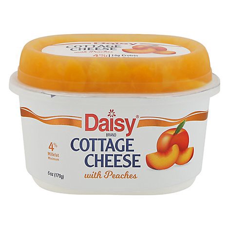slide 1 of 1, Daisy 4% Cottage Cheese With Peach - 6 Oz, 6 oz