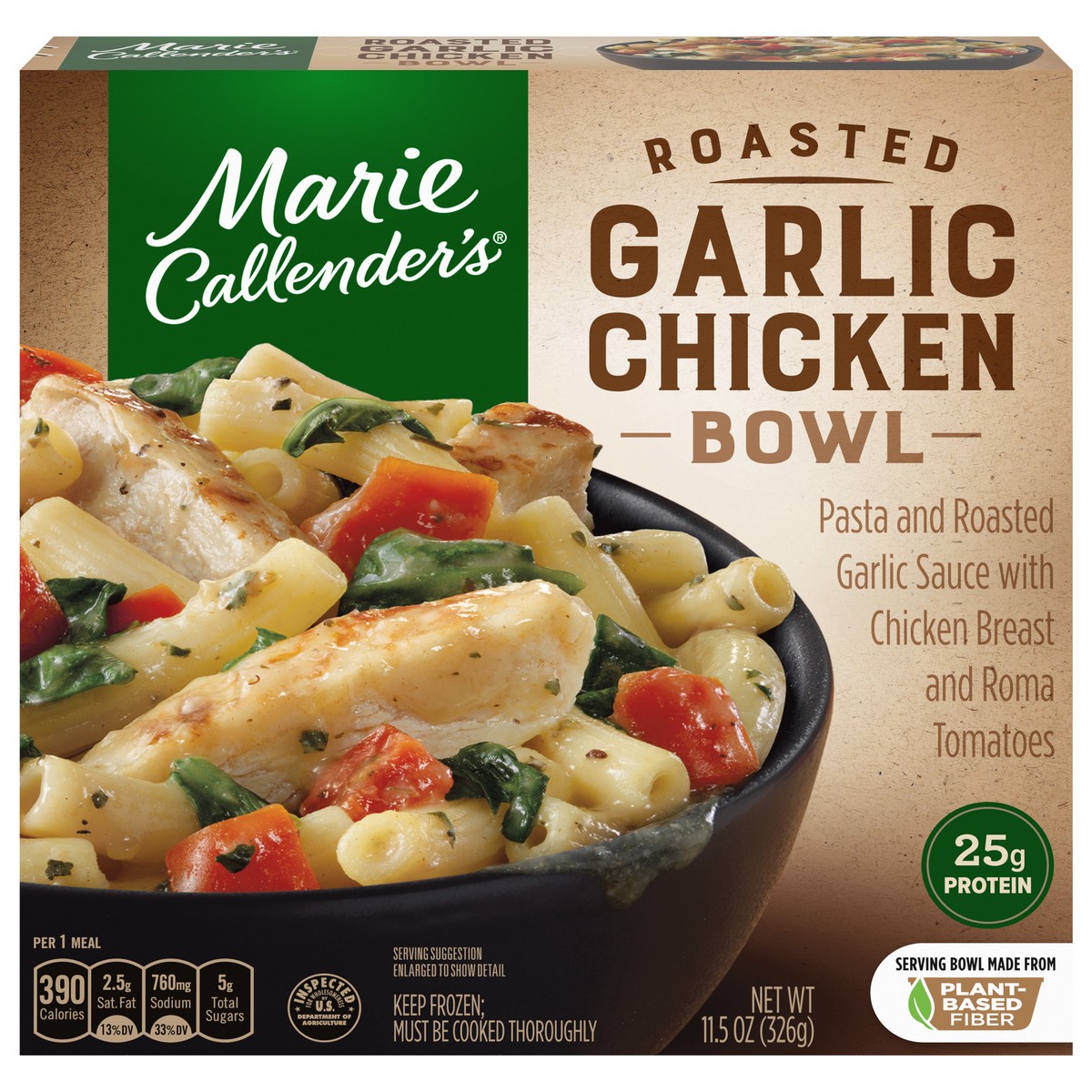 slide 2 of 13, Marie Callender's Roasted Garlic Chicken Bowl, Frozen Meal, 11.5 oz., 11.50 oz