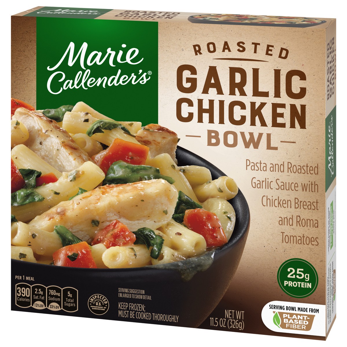 slide 4 of 13, Marie Callender's Roasted Garlic Chicken Bowl, Frozen Meal, 11.5 oz., 11.50 oz