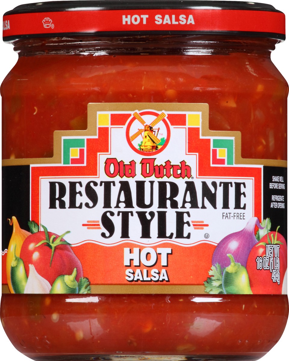 slide 1 of 6, Old Dutch Restaurante Style Hot Salsa, 16 oz