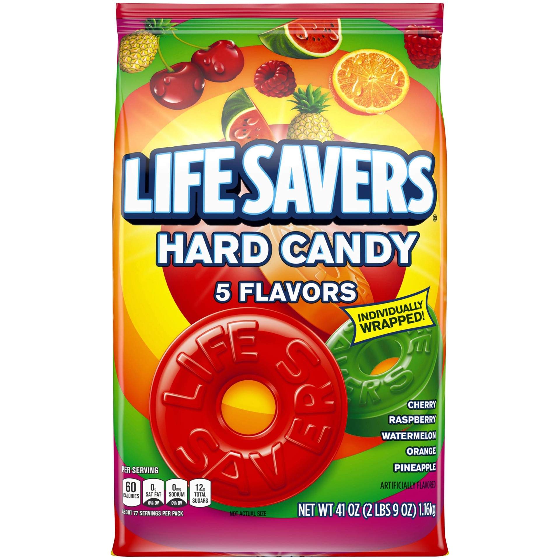 slide 1 of 8, LIFE SAVERS Hard Candy, 5 Flavors, Party Size, 41 oz (2 Pack), 41 oz