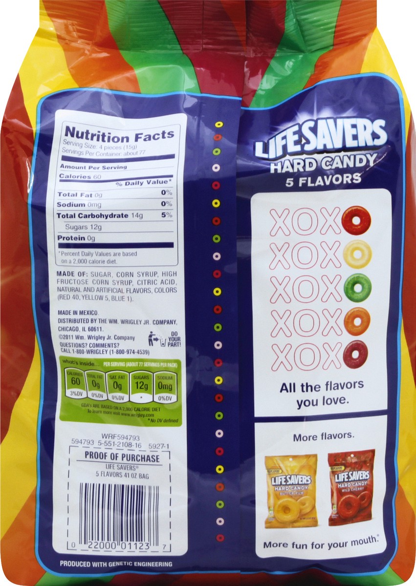 slide 3 of 8, LIFE SAVERS Hard Candy, 5 Flavors, Party Size, 41 oz (2 Pack), 41 oz
