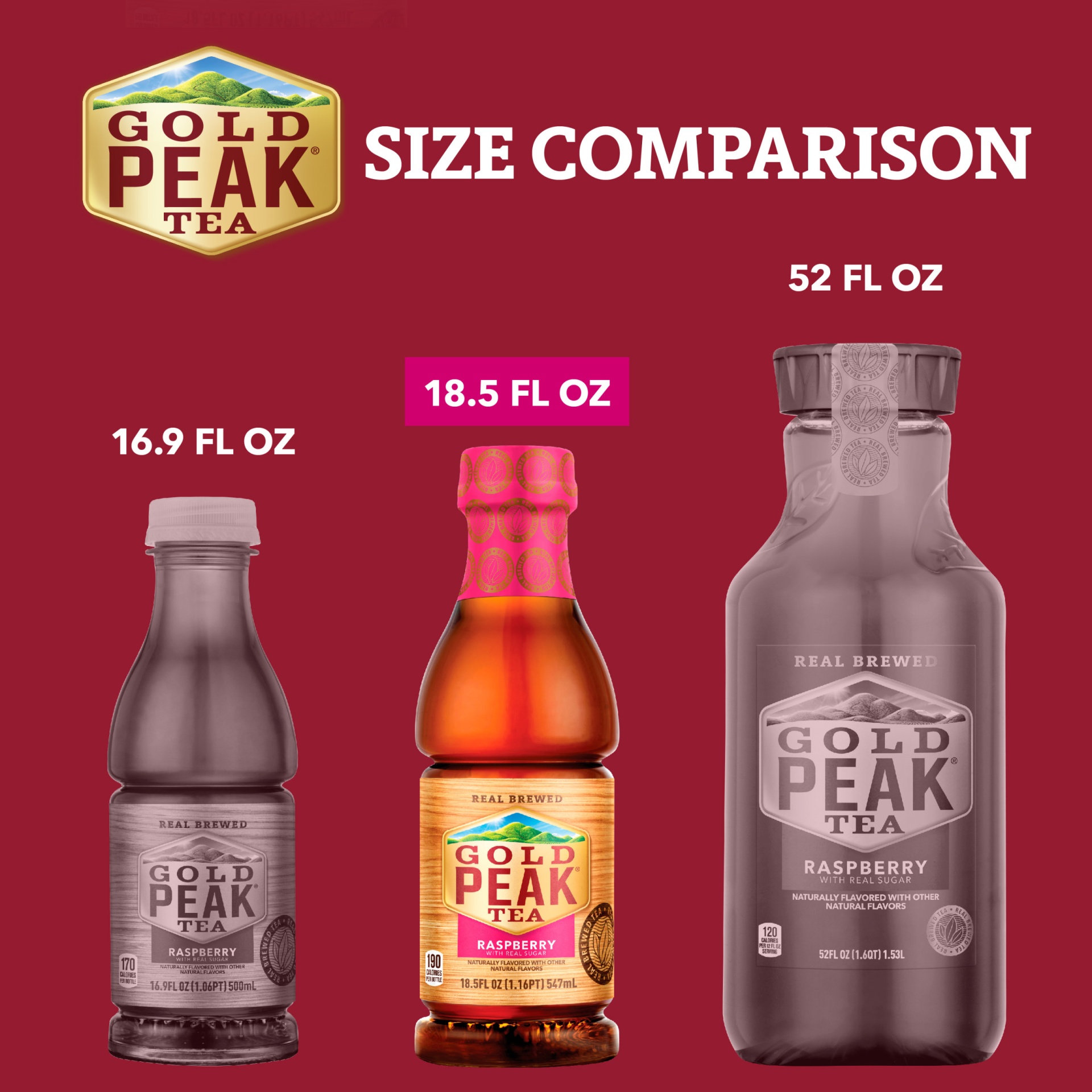 slide 13 of 14, Gold Peak California Raspberry Tea Bottle, 18.5 fl oz, 18.50 fl oz