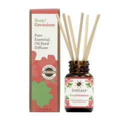 SunLeaf Naturals Sunleaf Rosy Geranium Essential Oil Reed Mini Diffuser