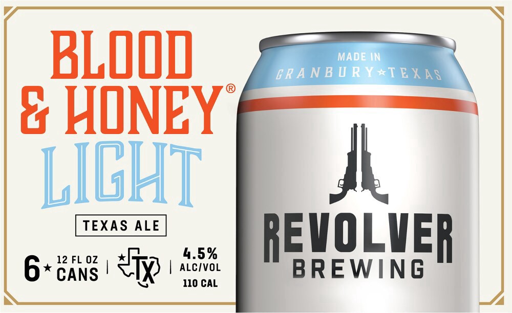 slide 3 of 6, Revolver Brewing Blood & Honey Light Blond, 12 oz