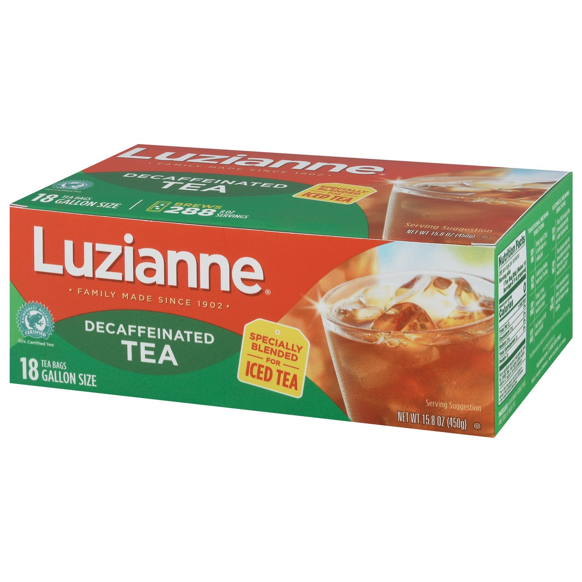 slide 3 of 13, Luzianne Decaffeinated Iced Tea Gallon Size 18 Tea Bags, 18 ct