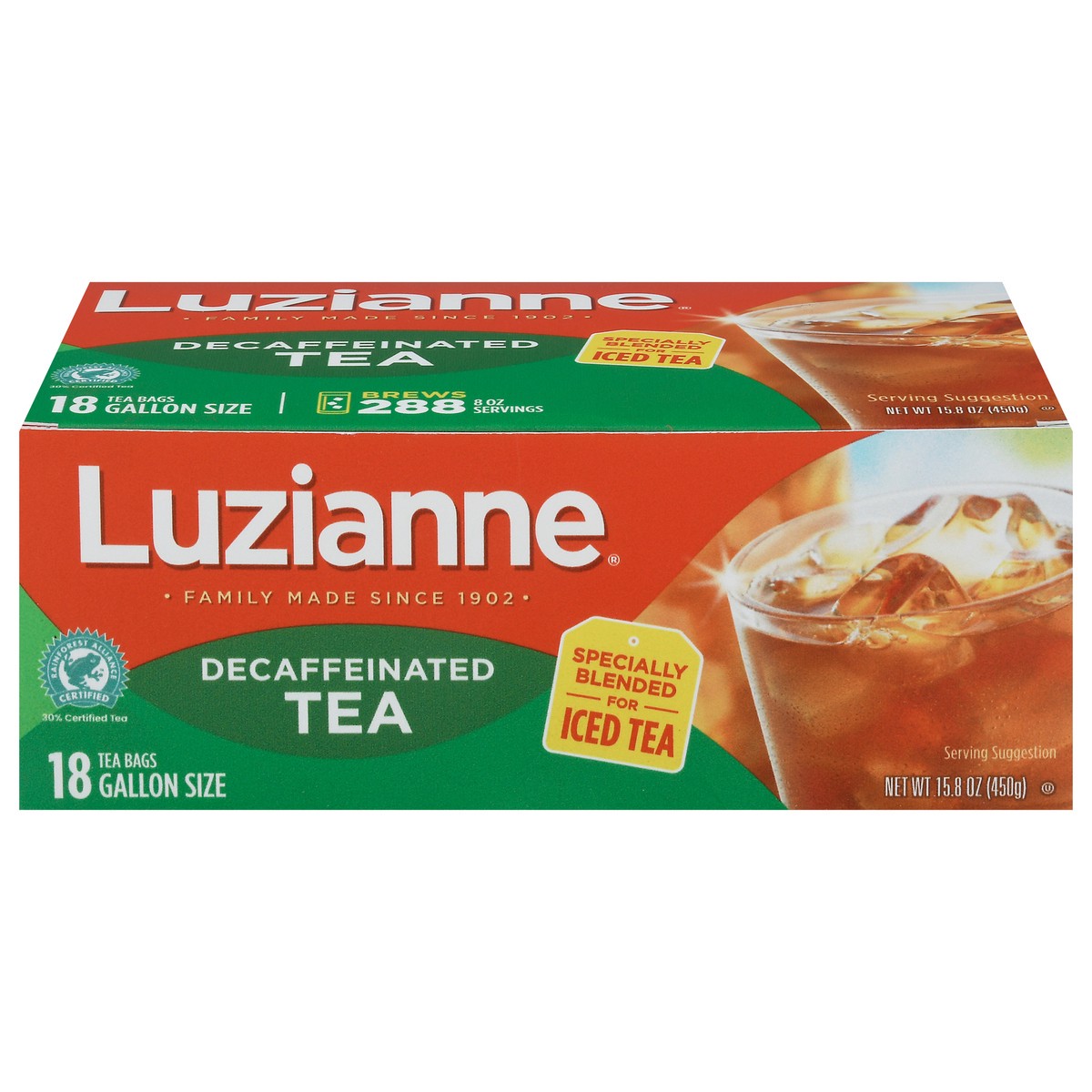 slide 4 of 13, Luzianne Decaffeinated Iced Tea Gallon Size 18 Tea Bags, 18 ct