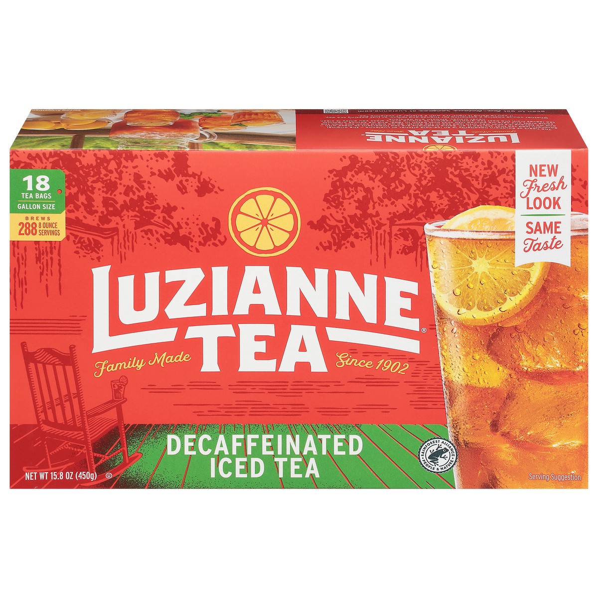 slide 1 of 13, Luzianne Decaffeinated Iced Tea Gallon Size 18 Tea Bags, 18 ct