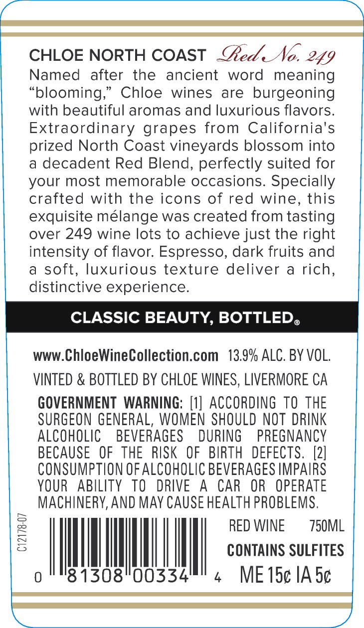 slide 2 of 5, Chloe Red Blend, Red Wine, North Coast, California 2018, 1 ct, 750ml Bottle, 750 ml