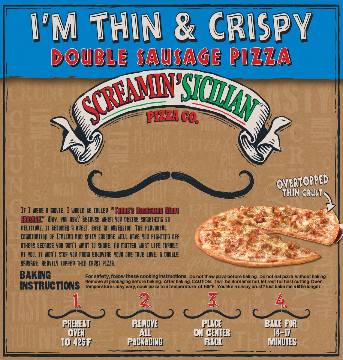 slide 5 of 9, Screamin' Sicilian I'm Thin & Crispy Double Sausage Pizza 16.7 oz, 16.7 oz
