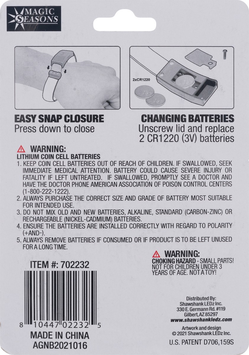 slide 9 of 10, Magic Seasons Halloween Light-Up Wristband 1 ea, 1 ct