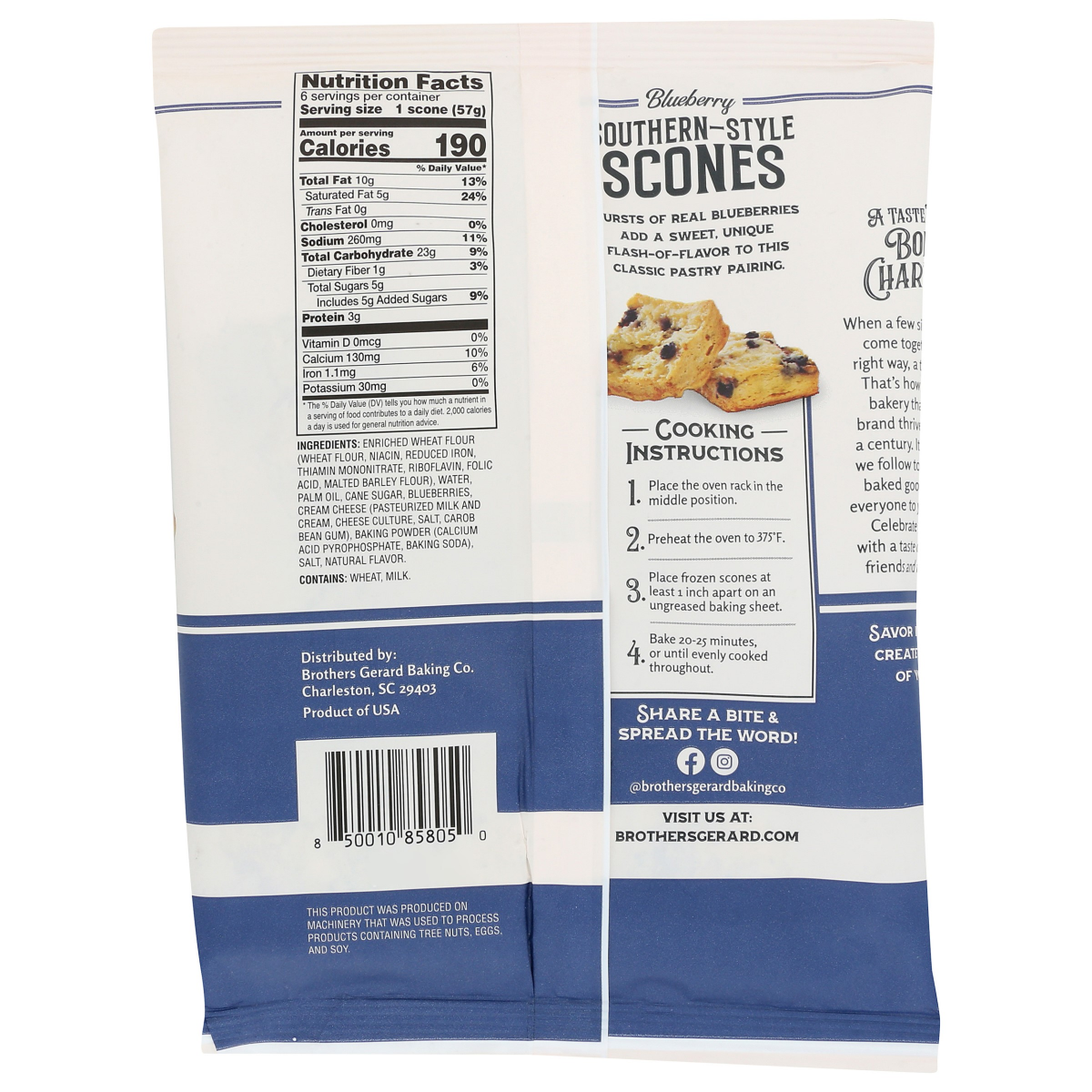 slide 4 of 5, Brothers Gerard Baking Co. Blueberry Scones, 12 oz