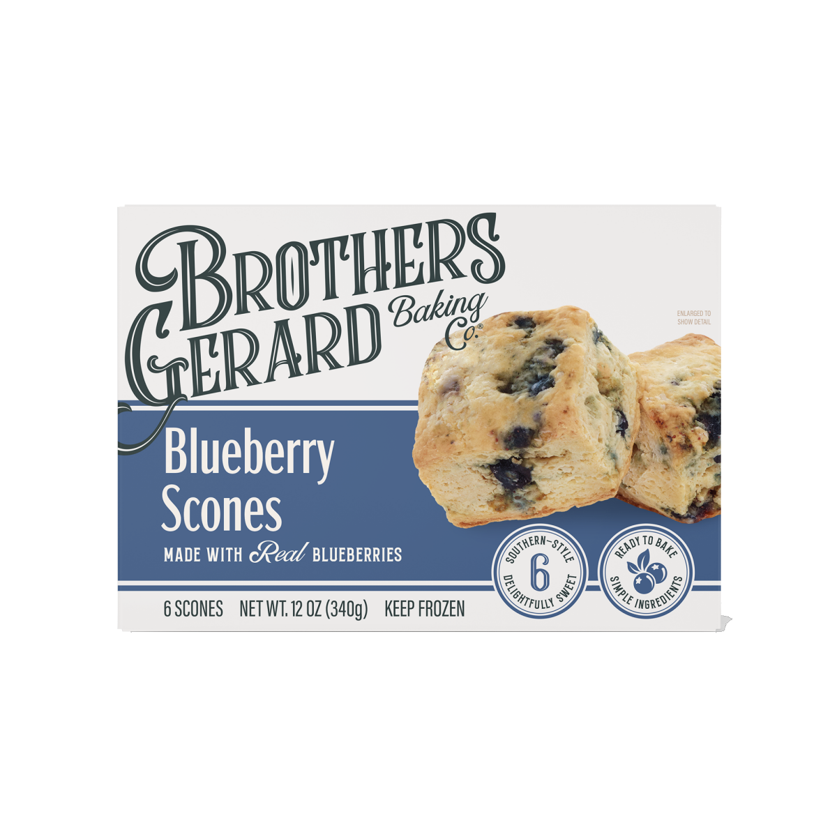 slide 1 of 5, Brothers Gerard Baking Co. Blueberry Scones, 12 oz