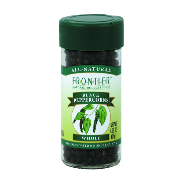 slide 1 of 1, Frontier Whole Black Peppercorns, 2.08 oz