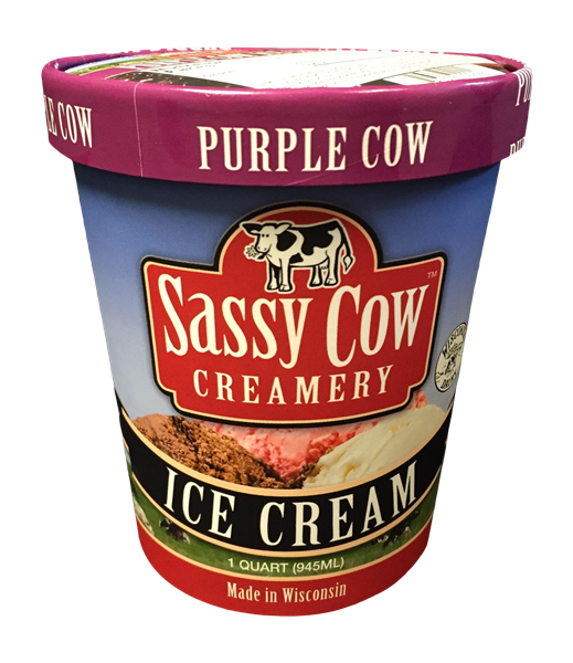 slide 1 of 1, Sassy Cow Creamery Ice Cream Purple Cow, 1 qt