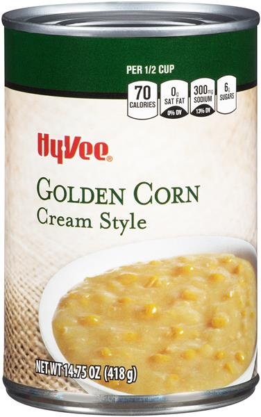 slide 1 of 1, Hy-vee Cream Style Golden Corn - 14.75 oz, 14.75 oz
