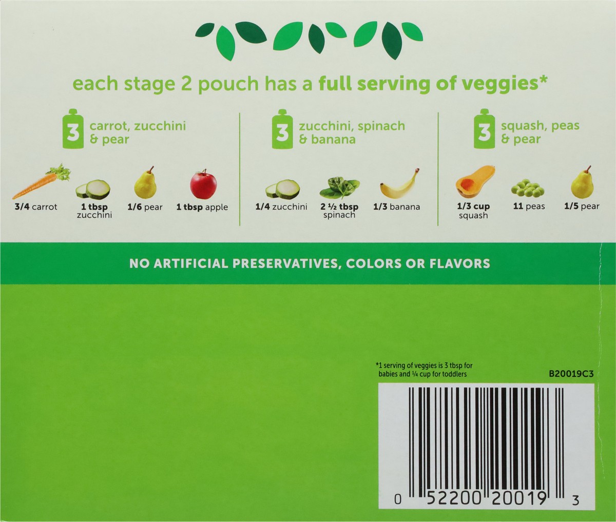 slide 3 of 9, Beech-Nut Veggies On-The-Go Baby Food Pouch Variety Pack, 9 ct