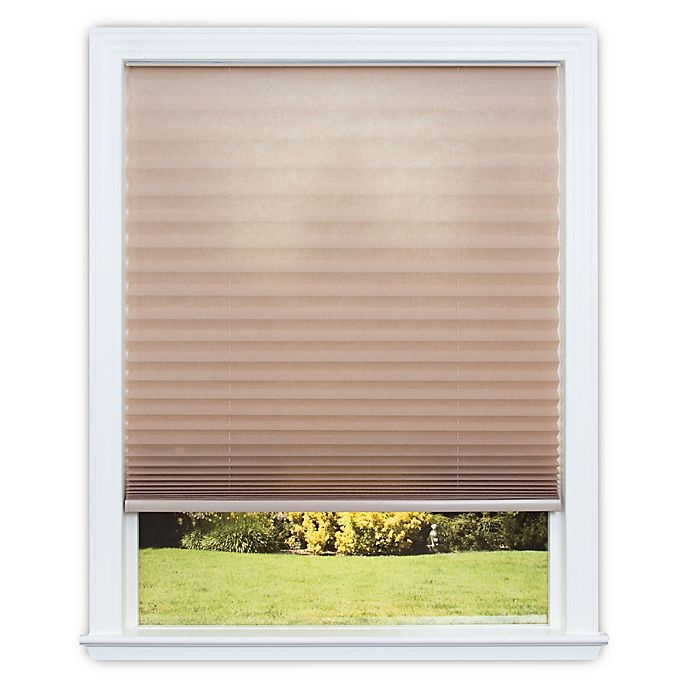 slide 1 of 1, Redi Shade Easy Lift Cordless Pleated Soft-Spun Shade - Natural, 36 in x 64 in