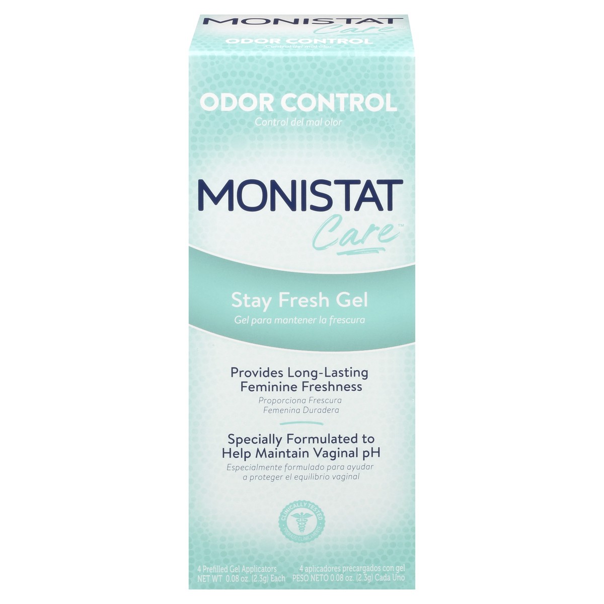 slide 6 of 10, Monistat Stay Fresh Gel, Odor Eliminating Gel for Feminine Care, Fragrance Free Vaginal Gel, Prefilled Applicators, 4 Count, 4 ct